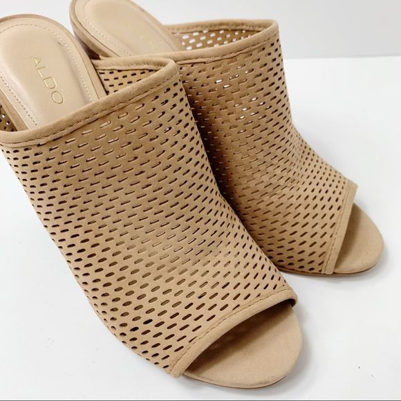 Aldo Thiasa Perforated Mule Heel in Nude - Picture 7 of 7